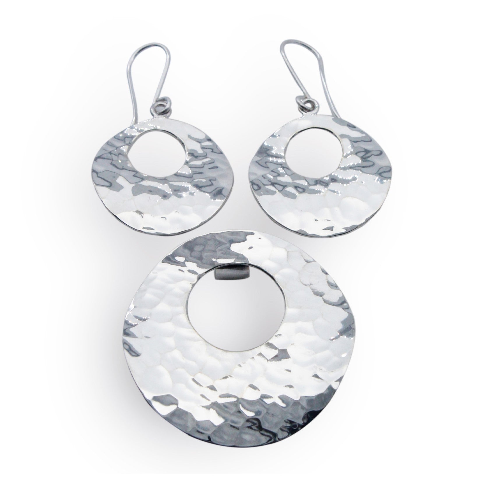 The Arctic Circle Earrings and Pendant Set